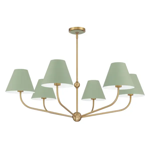 Xavier 40" Chandelier in Vibrant Gold - Image 11