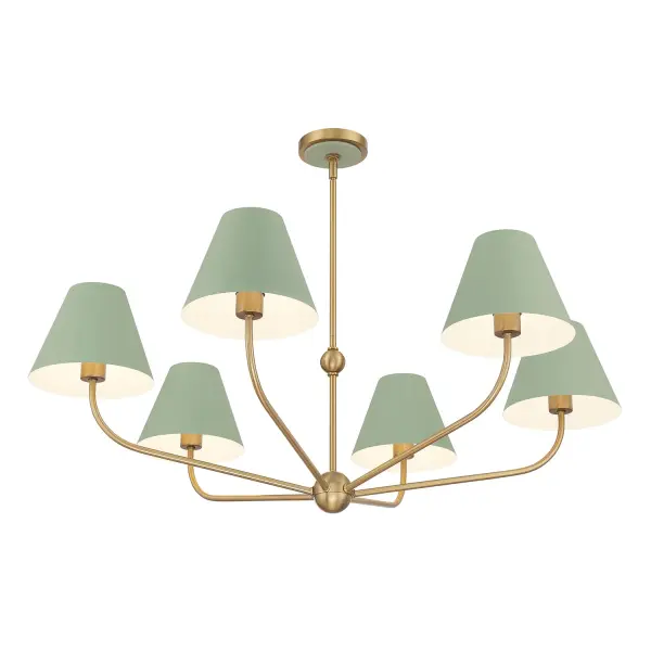 Xavier 40" Chandelier in Vibrant Gold - Image 13