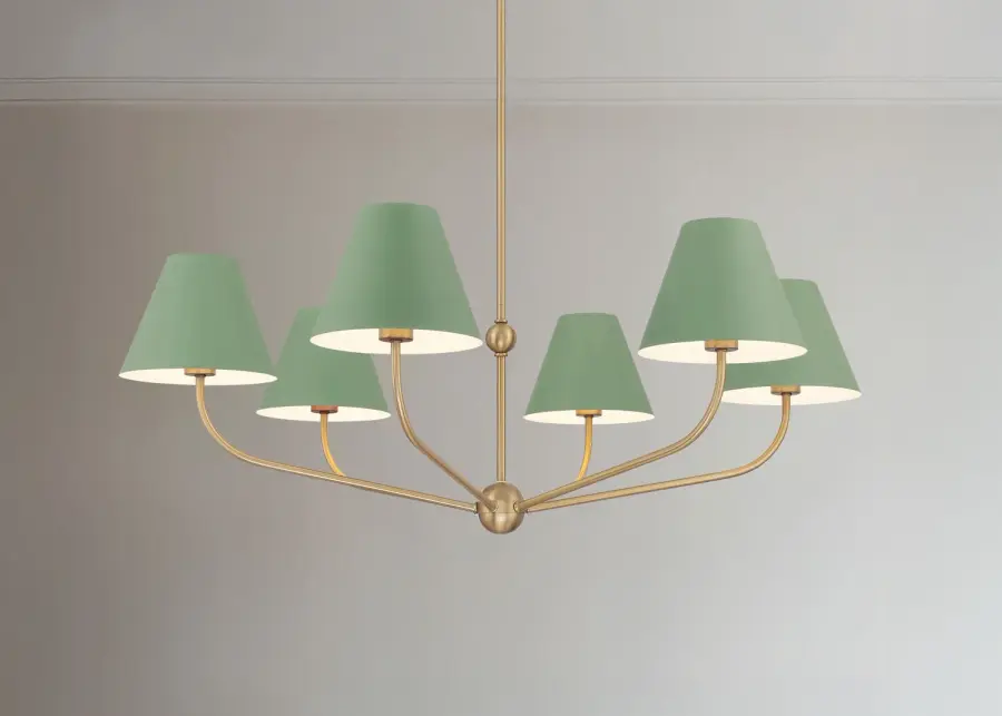 Xavier 40" Chandelier in Vibrant Gold - Image 16