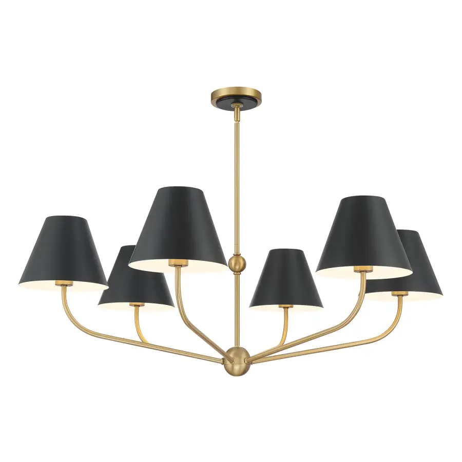 Xavier 40" Chandelier in Vibrant Gold - Image 19