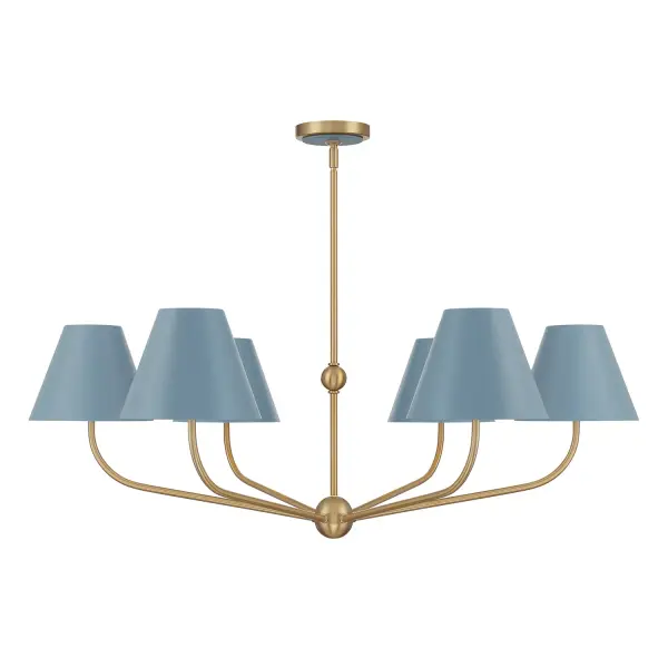 Xavier 40" Chandelier in Vibrant Gold - Image 3