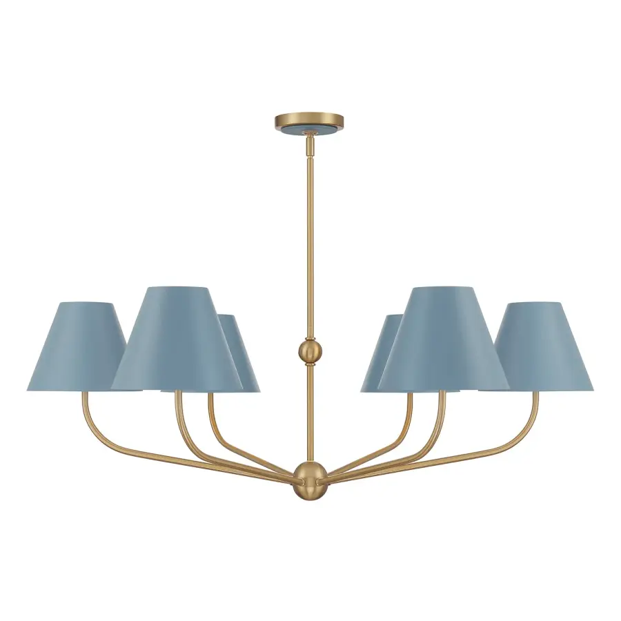 Xavier 40" Chandelier in Vibrant Gold - Image 3
