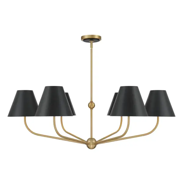 Xavier 40" Chandelier in Vibrant Gold - Image 21