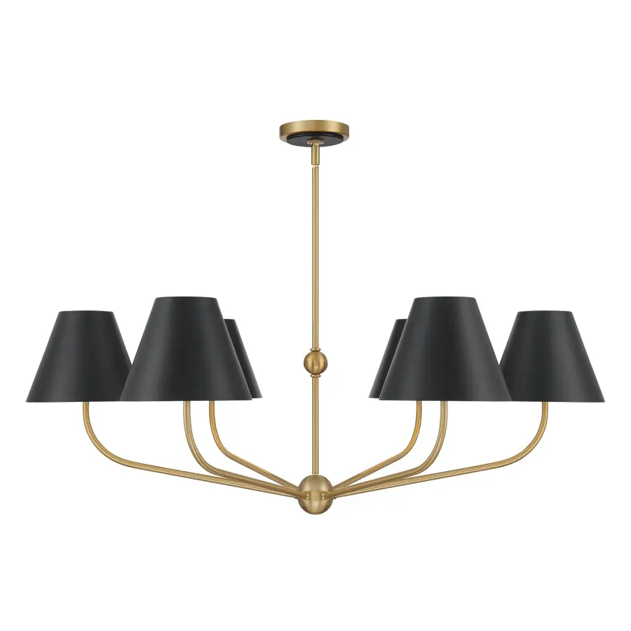 Xavier 40" Chandelier in Vibrant Gold - Image 21