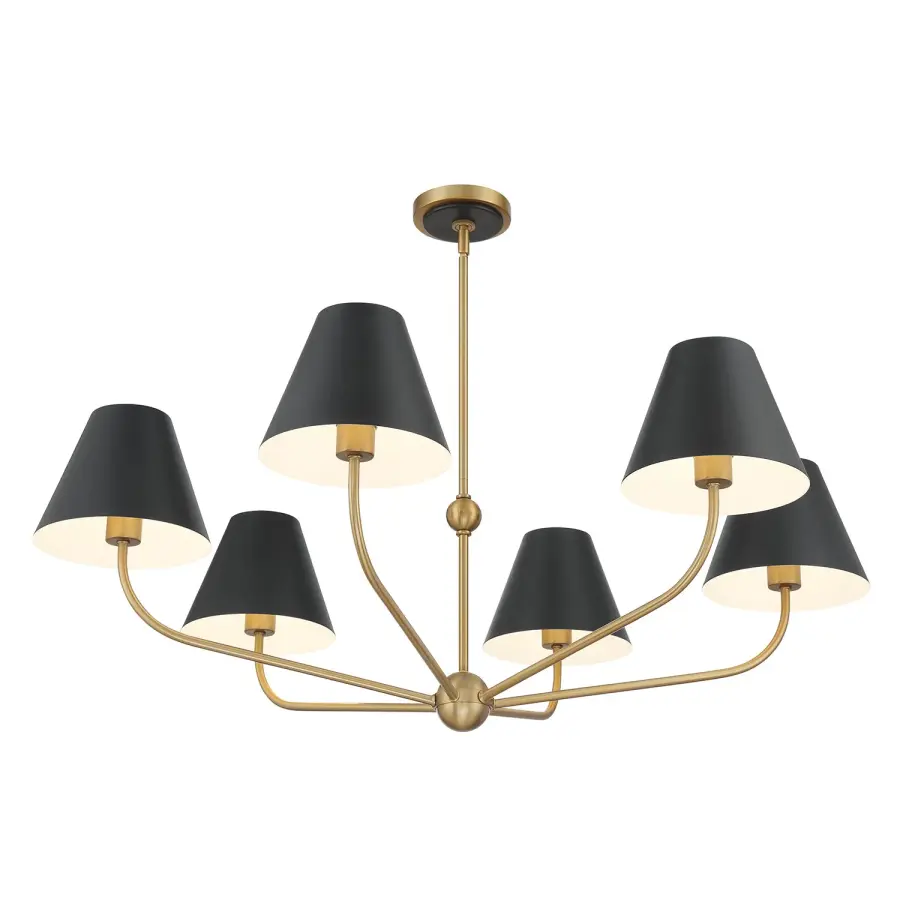 Xavier 40" Chandelier in Vibrant Gold - Image 22
