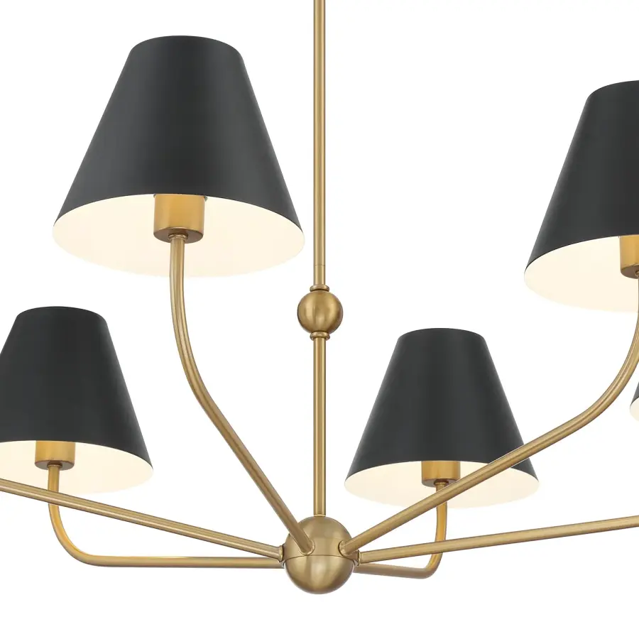 Xavier 40" Chandelier in Vibrant Gold - Image 23