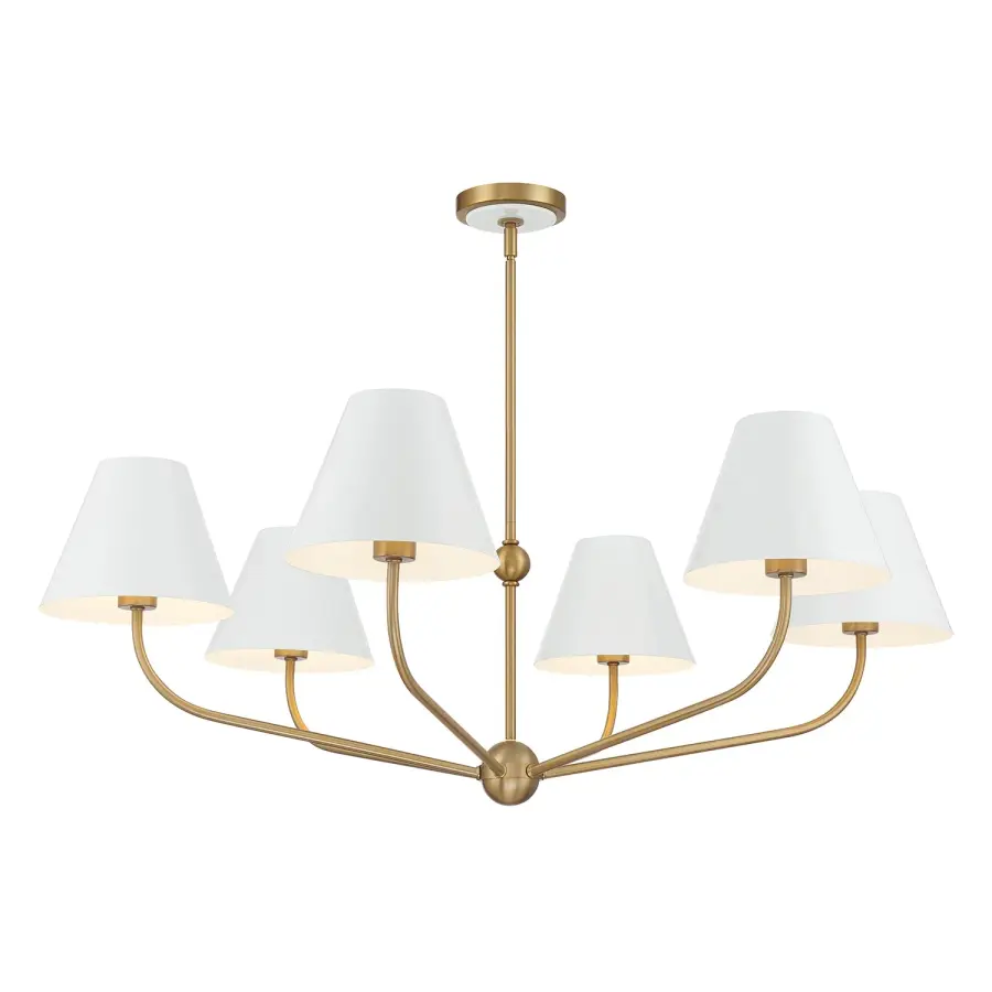 Xavier 40" Chandelier in Vibrant Gold - Image 29