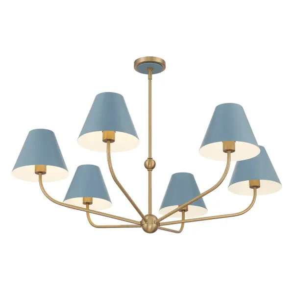 Xavier 40" Chandelier in Vibrant Gold - Image 4