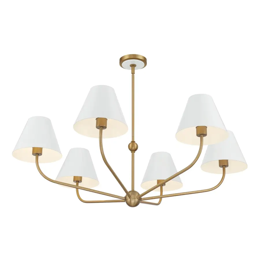Xavier 40" Chandelier in Vibrant Gold - Image 32
