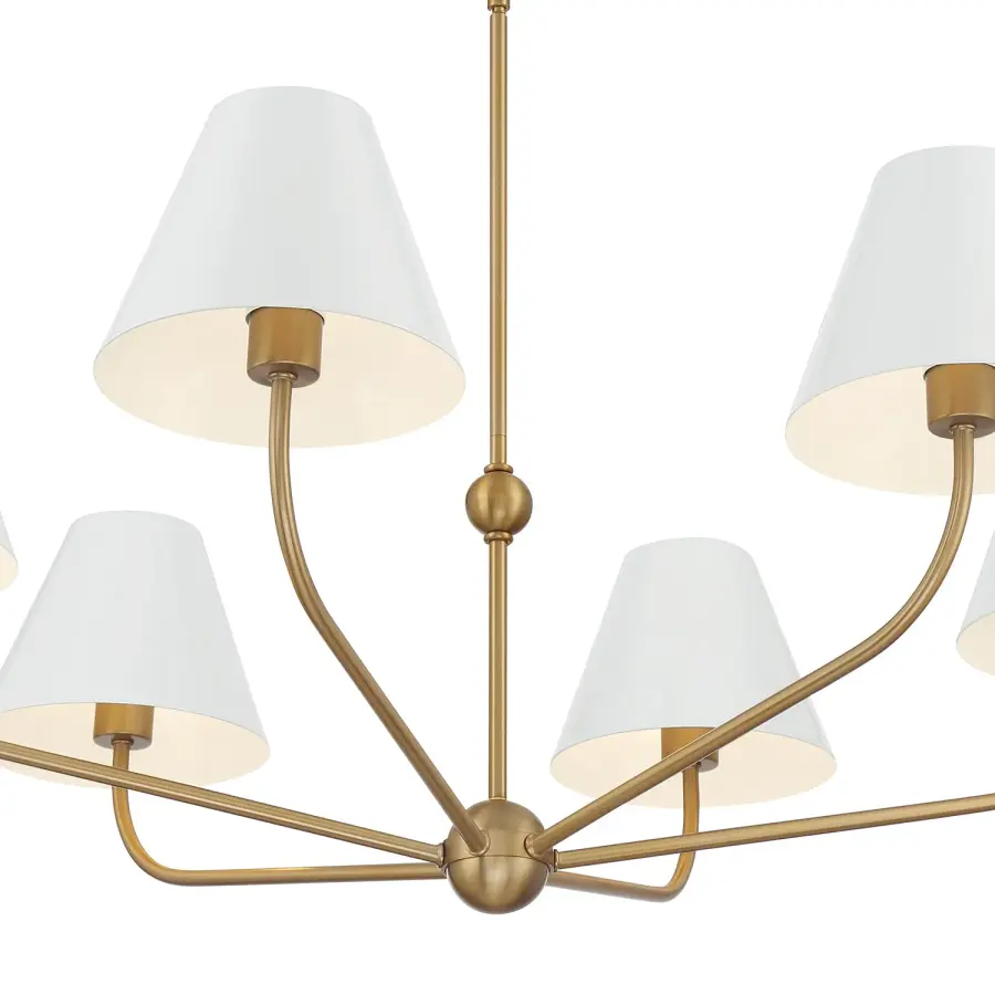 Xavier 40" Chandelier in Vibrant Gold - Image 33