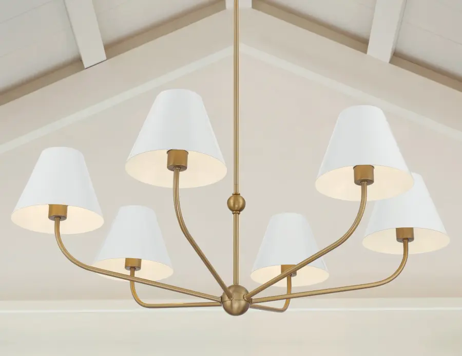 Xavier 40" Chandelier in Vibrant Gold - Image 36