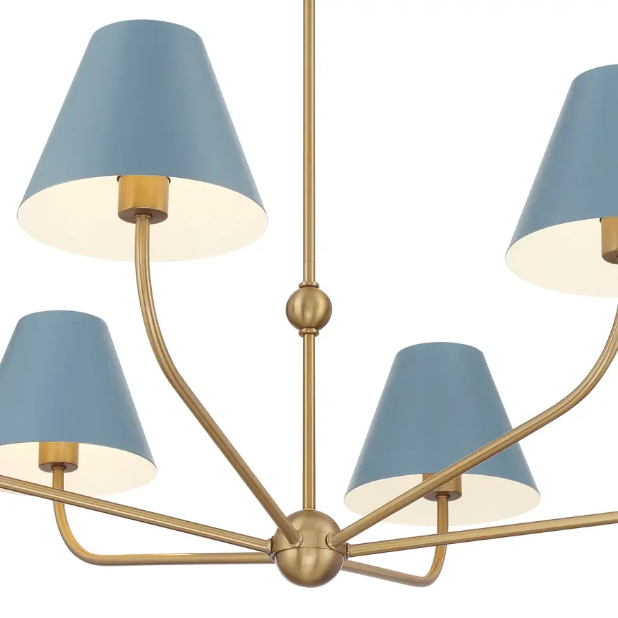 Xavier 40" Chandelier in Vibrant Gold - Image 5