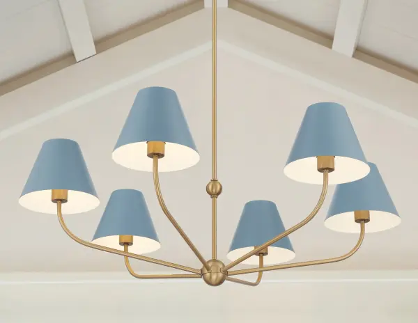 Xavier 40" Chandelier in Vibrant Gold - Image 6