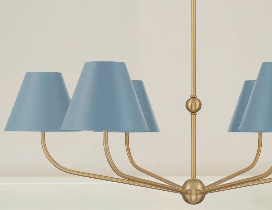 Xavier 40" Chandelier in Vibrant Gold - Image 7