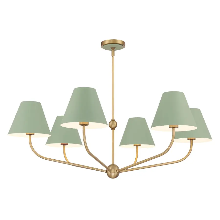 Xavier 40" Chandelier in Vibrant Gold - Image 10