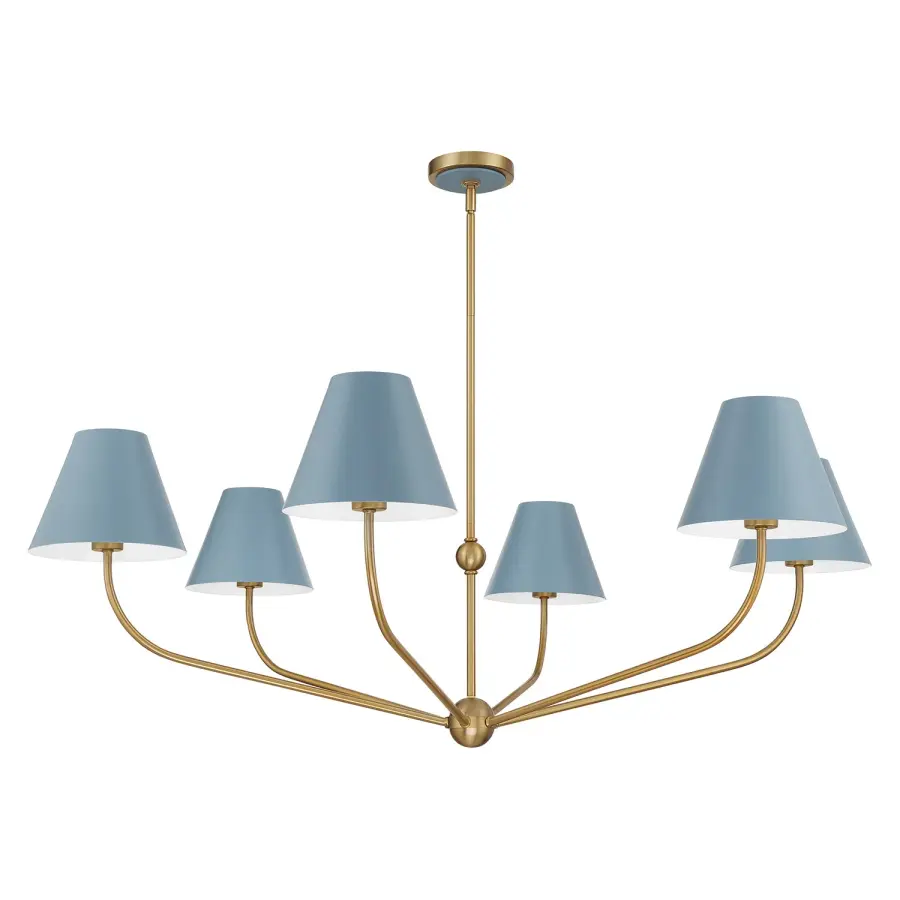 Xavier 48" Chandelier in Vibrant Gold - Image 2