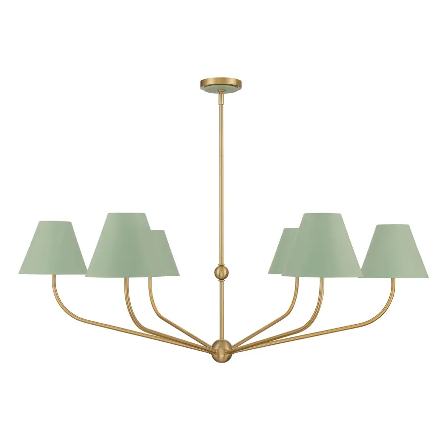 Xavier 48" Chandelier in Vibrant Gold - Image 11