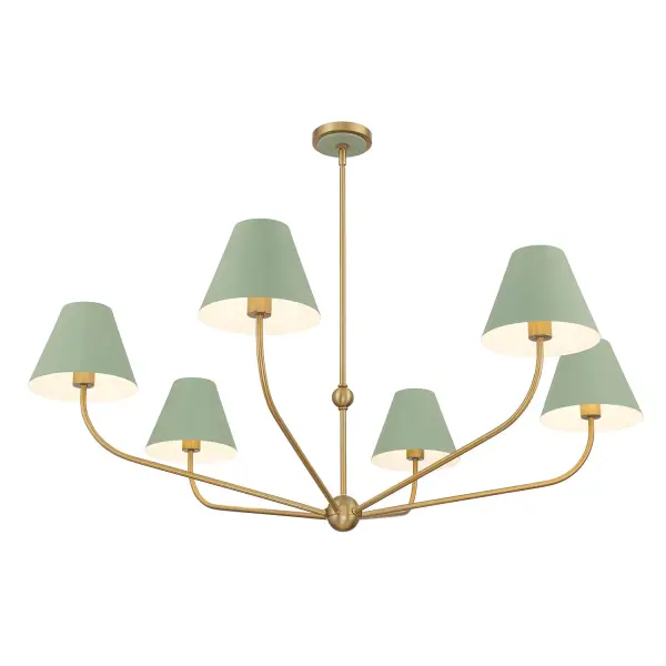 Xavier 48" Chandelier in Vibrant Gold - Image 12