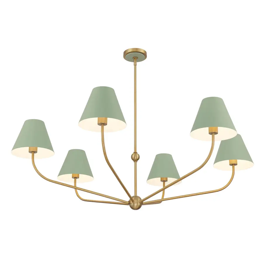 Xavier 48" Chandelier in Vibrant Gold - Image 12