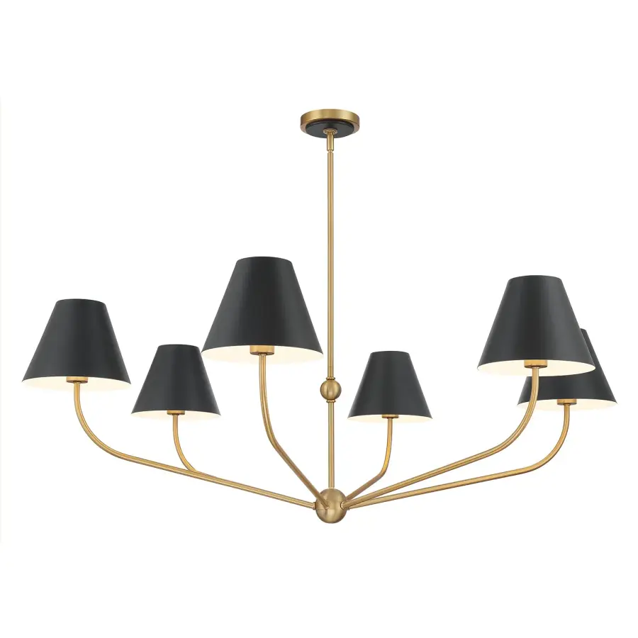 Xavier 48" Chandelier in Vibrant Gold - Image 17