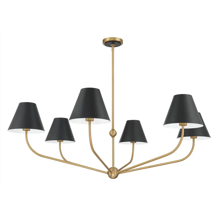 Xavier 48" Chandelier in Vibrant Gold - Image 18