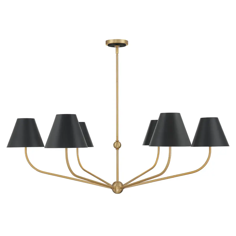 Xavier 48" Chandelier in Vibrant Gold - Image 19