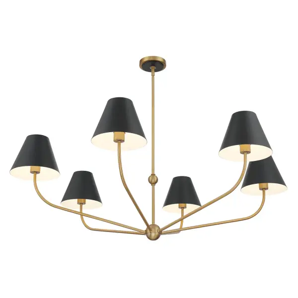 Xavier 48" Chandelier in Vibrant Gold - Image 20