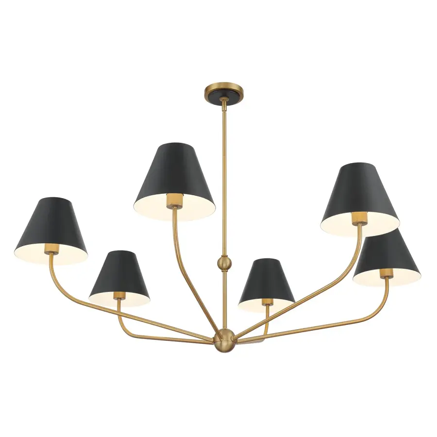 Xavier 48" Chandelier in Vibrant Gold - Image 20