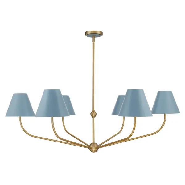 Xavier 48" Chandelier in Vibrant Gold - Image 3