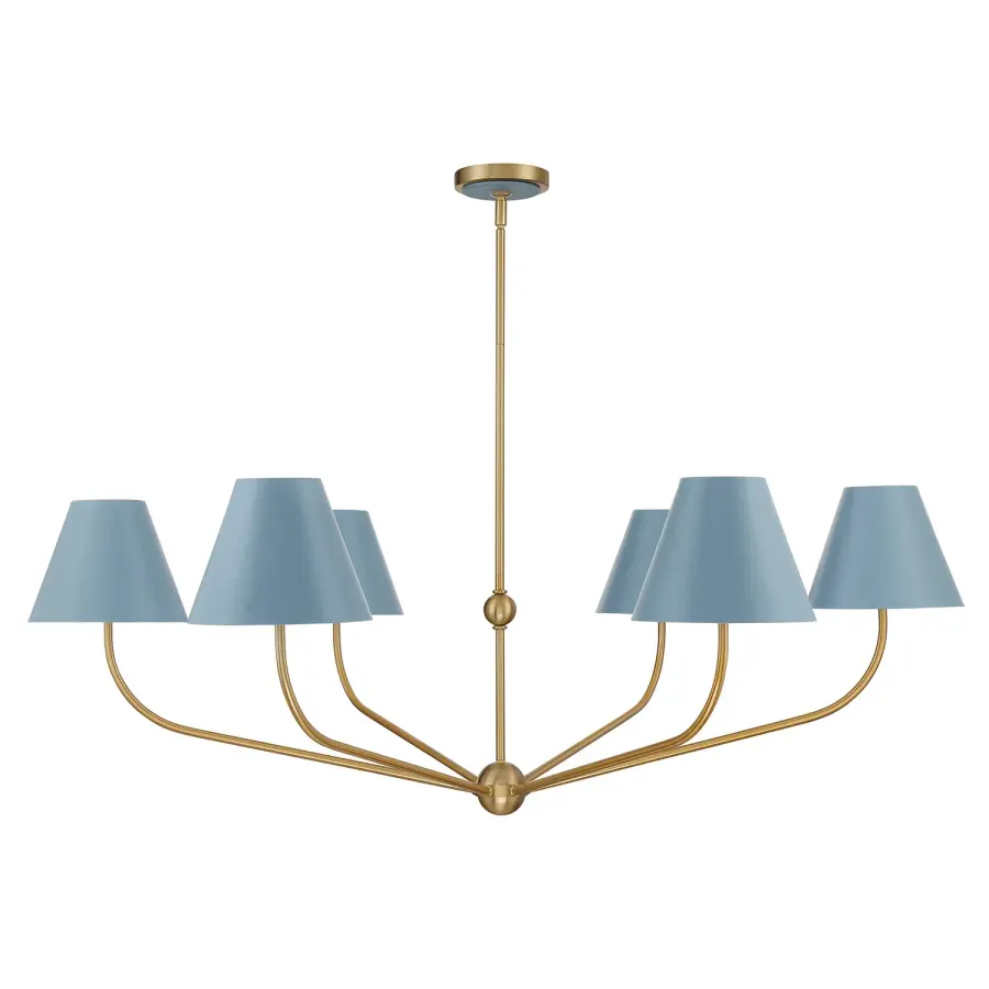 Xavier 48" Chandelier in Vibrant Gold - Image 3