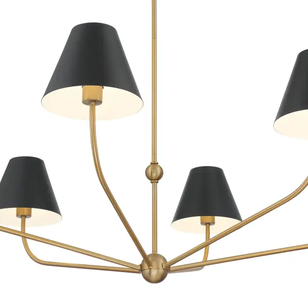 Xavier 48" Chandelier in Vibrant Gold - Image 21