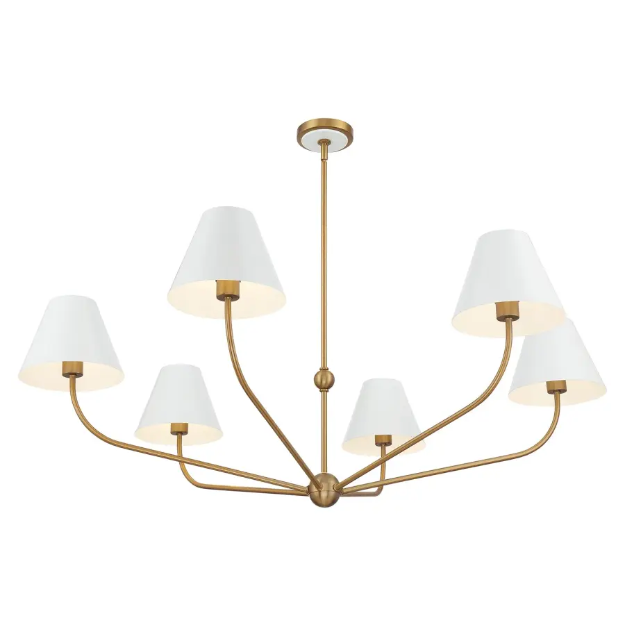 Xavier 48" Chandelier in Vibrant Gold - Image 29