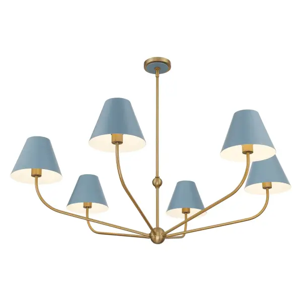 Xavier 48" Chandelier in Vibrant Gold - Image 4