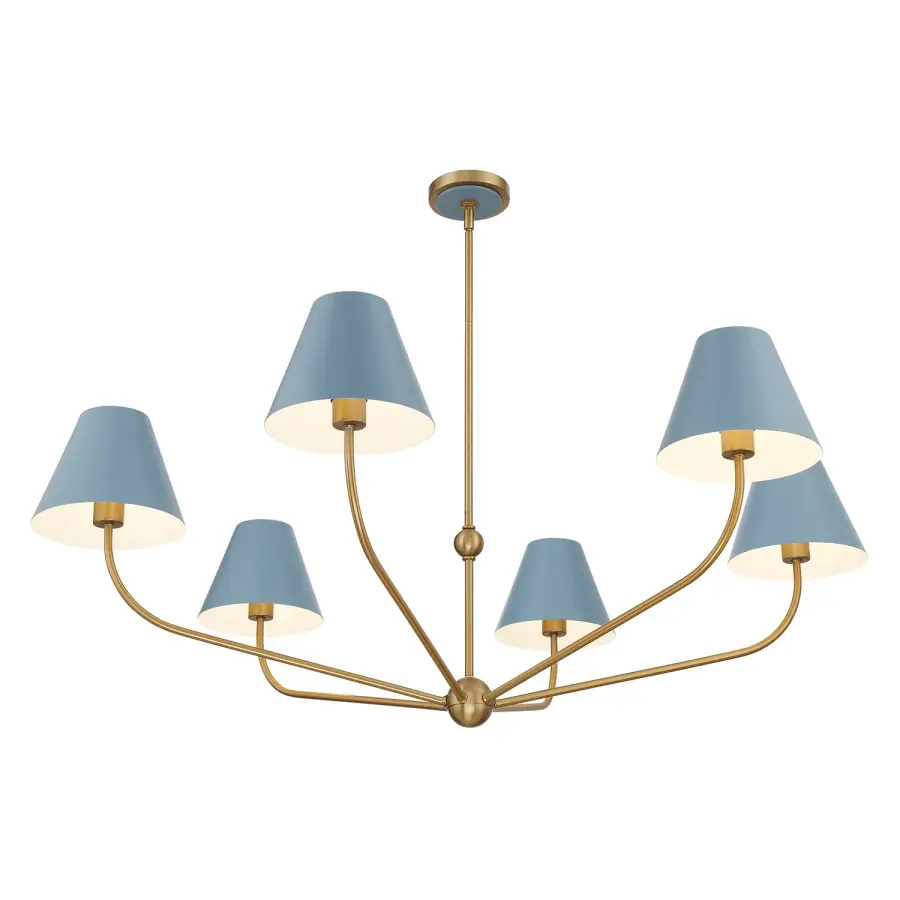 Xavier 48" Chandelier in Vibrant Gold - Image 4