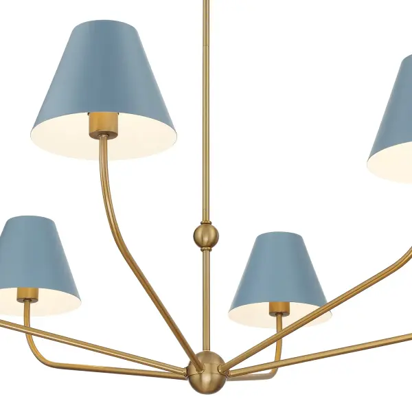 Xavier 48" Chandelier in Vibrant Gold - Image 5