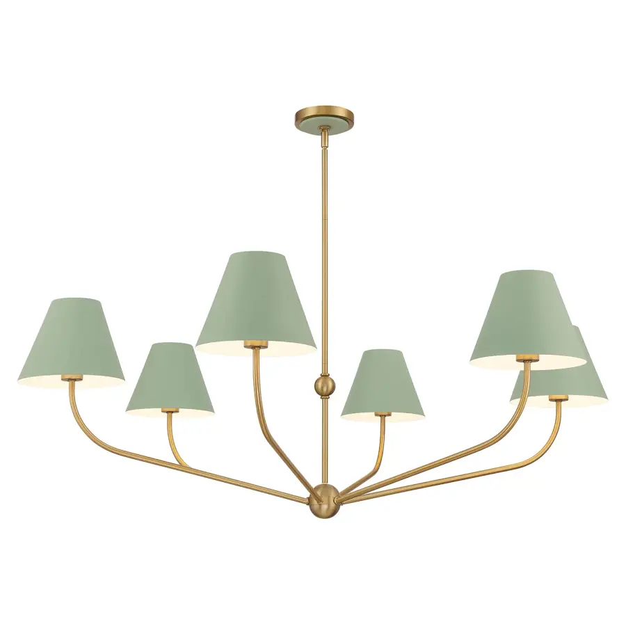 Xavier 48" Chandelier in Vibrant Gold - Image 9