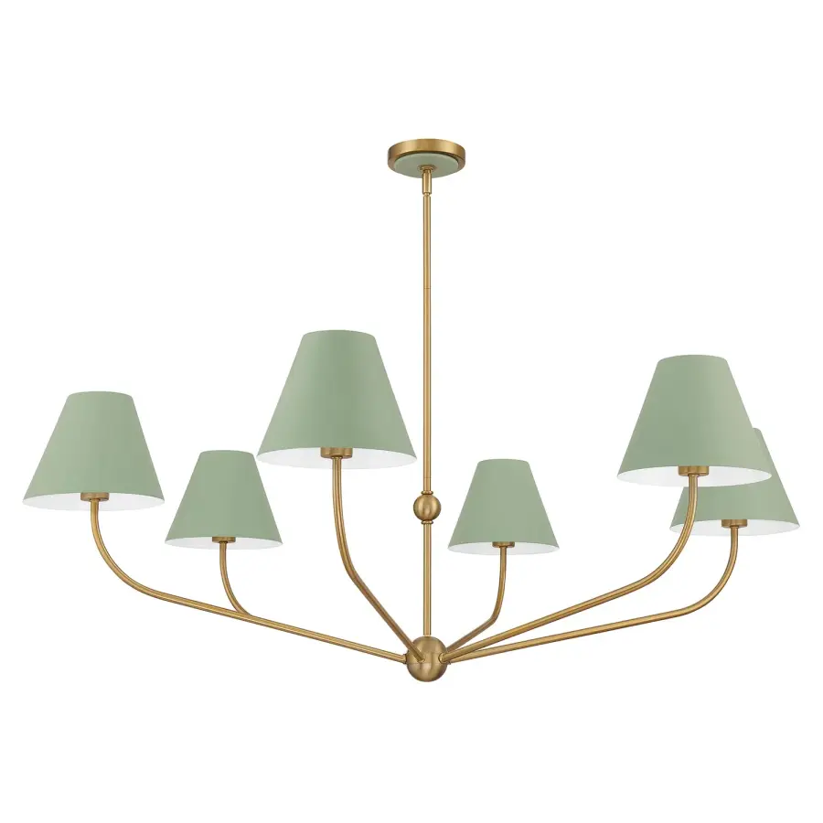 Xavier 48" Chandelier in Vibrant Gold - Image 10