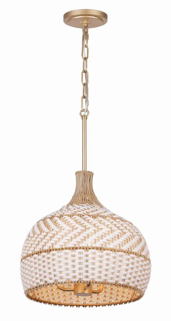 Zanzibar 14" Rattan Pendant Light - Image 1