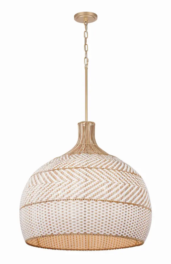 Zanzibar 26" Rattan Pendant Light - Image 1