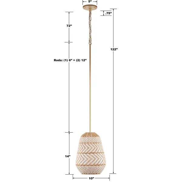 Zanzibar 10" Rattan Pendant - Image 10