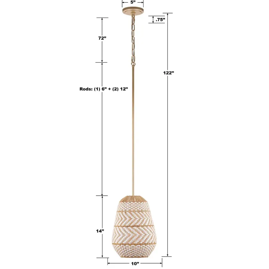 Zanzibar 10" Rattan Pendant - Image 10