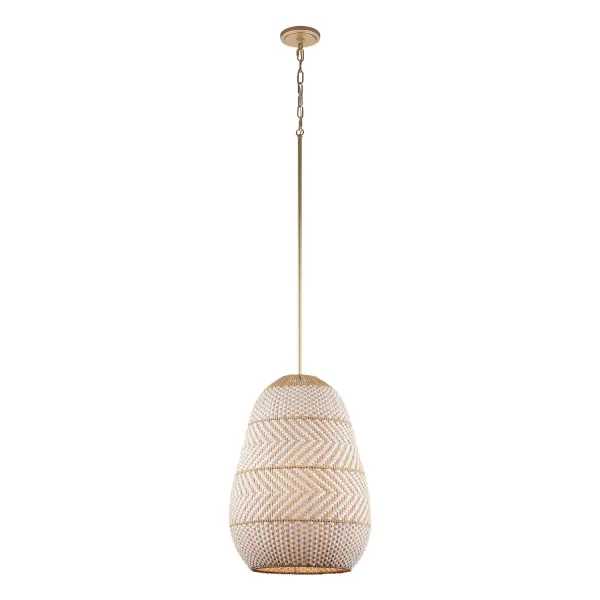 Zanzibar 16" Rattan Pendant Light - Image 1