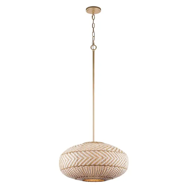 Zanzibar 22" Rattan Pendant Light - Image 1