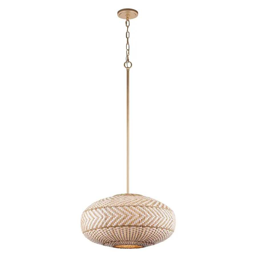 Zanzibar 22" Rattan Pendant Light - Image 1