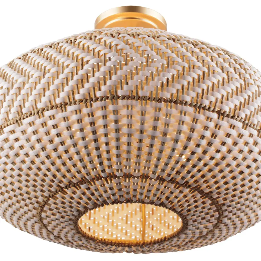 Zanzibar 22" Semi Flush Mount in Soft Gold - Image 4