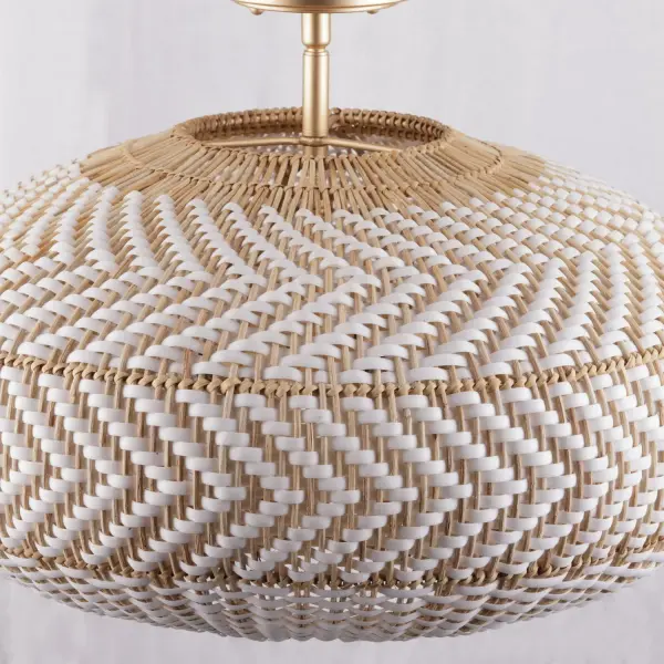 Zanzibar 22" Semi Flush Mount in Soft Gold - Image 5