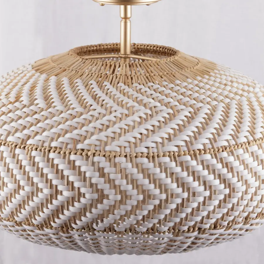 Zanzibar 22" Semi Flush Mount in Soft Gold - Image 5
