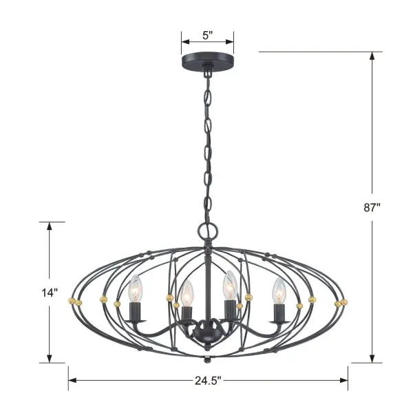 Zucca 24.5" Spherical Chandelier - Image 5