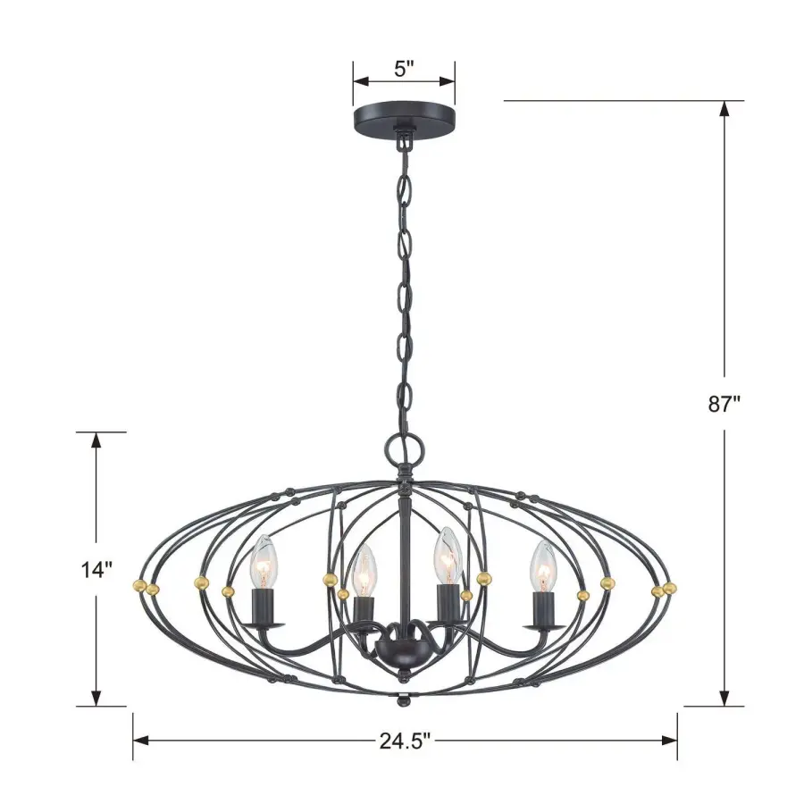 Zucca 24.5" Spherical Chandelier - Image 5