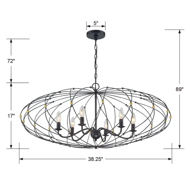 Zucca 38.25" Spherical Chandelier - Image 8